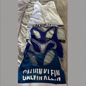 5 Calvin Klein sport bras New w/o tags